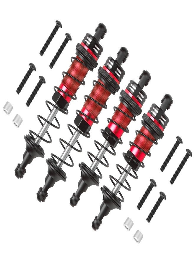 daitoku RC Car Shock, daitoku Shock Absorber Front & Rear for 1/10 Traxxas Slash 2WD/4X4 Hoss Rustler 4X4 VXL Bandit Nitro Stampede Replacement of 5862 - Red - Image 2